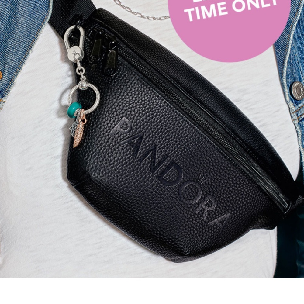 Pandora Black Fanny Pack Belt Bag Unisex Adjustable Strap